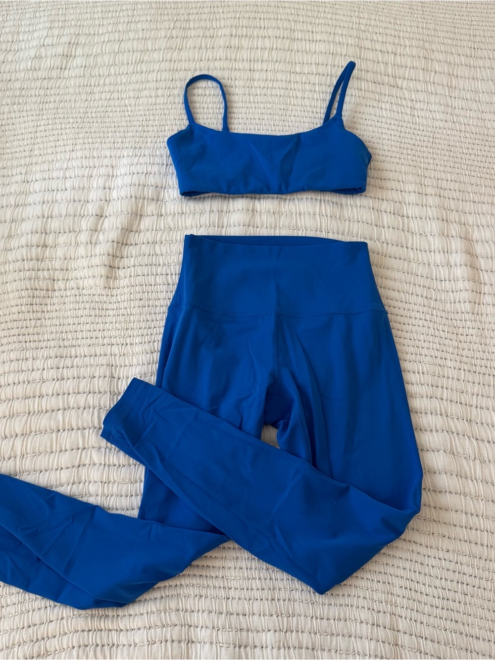 Cobalt Royal Blue CRZ Yoga Leggings Set Butterluxe